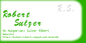 robert sulzer business card